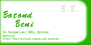 botond beni business card